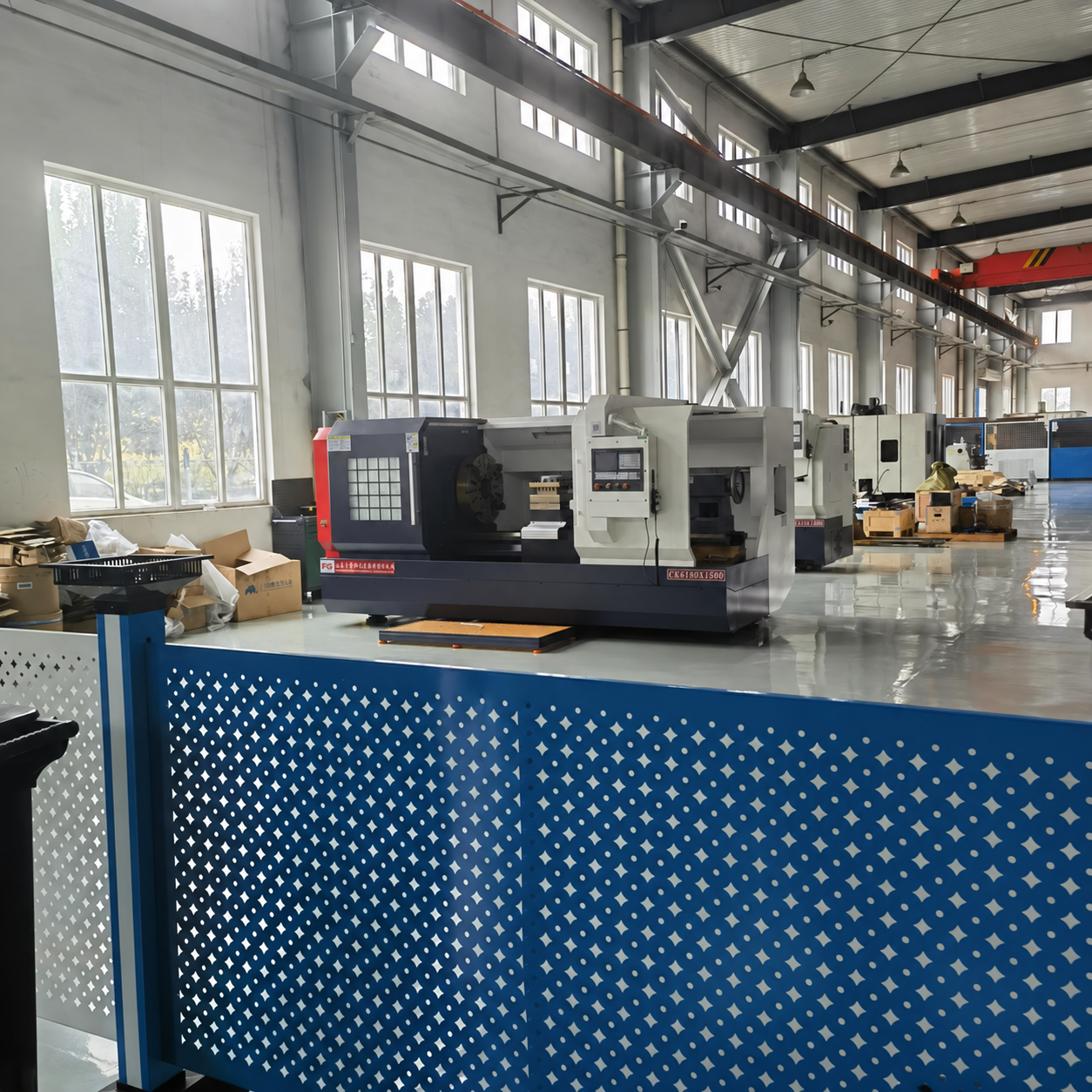 CNC machining equipment in the workshop